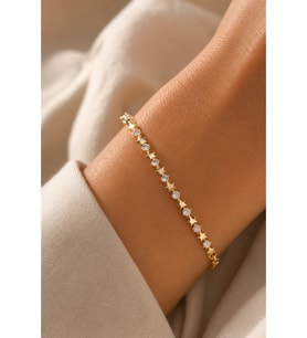 XUPING 14K GOLD RENK YILDIZLI MİNİMALİST 18+1CM BİLEKLİK ACR9731