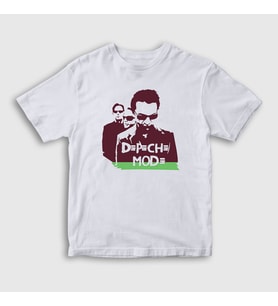 Presmono Unisex Çocuk Beyaz Band Depeche Mode T-Shirt 139777tt