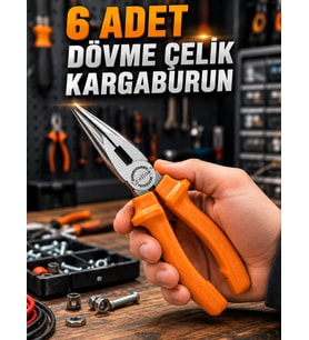 6 Adet Dövme Çelik Kargaburun Seti