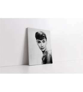 Siyah Beyaz Audrey Hepburn Kanvas Tablo
