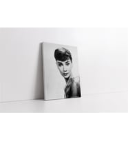 Siyah Beyaz Audrey Hepburn Kanvas Tablo