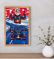 BK Gift Formula 1 Tasarımlı Dekoratif Retro Ahşap Çerçeveli Tablo-1