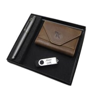 Signator D341 İsme Özel Set - Deri Kartlık + 32Gb. Usb Bellek  + Kalem Seti  İsme Özel Hediyelik Set (Karışık)