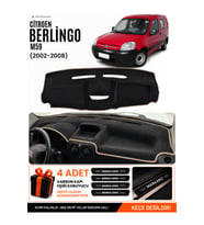 CITROEN BERLINGO M59 (2002-2008) Uyumlu Torpido Örtüsü Torpido Kılıfı - Siyah Bej