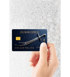Zülfikar Express Blue Premium Kart Kaplama Sticker Kart Etiketi (Yüksek Kaliteli Baskı)