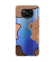 Poco X3 Pro / X3 NFC Uyumlu Ayıcık Tasarımlı Şeffaf Telefon Kılıfı