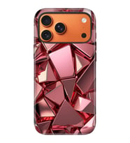 iPhone 17 Pro Velvet Kılıf Lansman İçi Kadife Temalı Desenli Silikon Pink Prizma