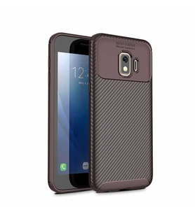 Samsung Galaxy J2 Core Kılıf Esnek Soft Karbon Tasarım Legion Serisi (Kahverengi)