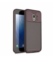 Samsung Galaxy J2 Core Kılıf Esnek Soft Karbon Tasarım Legion Serisi (Kahverengi)