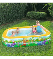 62002 Şişirme POMPALI-Bestway 91008 Disney Lisanslı, Mega Aile Havuzu