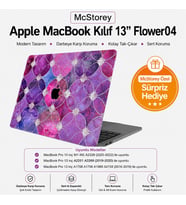 MacBook Pro 13 Çiçek Desenli Kılıf A1706 A1708 A1989 A2159 A2251 A2289 A2338 M1 M2 Uyumlu Baskılı Sert Kılıf İnce Hafif Koruyucu Kapak Açık Pembe
