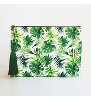 Yeşil Yaprak Clutch Çanta