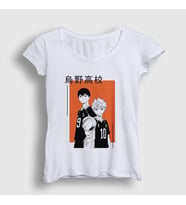 Presmono Kadın Beyaz Kagehina Voleybol Anime Haikyu T-Shirt 237549tt