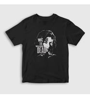 Presmono Unisex Çocuk Siyah Meggie The Walking Dead T-Shirt 390318tt