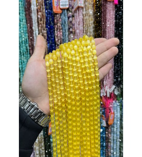 Selenit Taşı Kapsül Kesim Sarı 6x9mm Doğal Taş Dizi