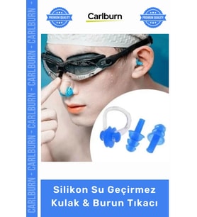 #BurunTıkacı Yüzücü Havuz Deniz Seti Profesyonel Koruyucu Silikon Su Geçirmez Kulak Burun Tıkacı