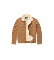 R.lion Kürklü Kot Mont Premium Denim -- açık camel--
