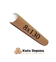 8x130 cm Kapaklı Silindir Postüp Rulo Gönderi Kutusu