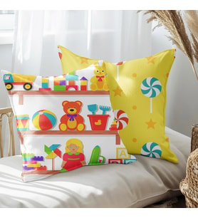 eJOYA Çocuk Odası İçin 2'li Yastık İçi Ve Kırlent Kılıfı 45cm 113496