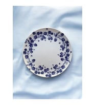 Blue Blanc Çiçek Desenli Duvar Tabağı Dekoratif Bahçe Balkon Mutfak Salon Duvar Süsü No:189