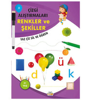 Çizgi Alıştırmaları Renkler ve Şekiller 0 6 Yaş Yayınları