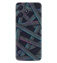 Xiaomi Poco M6 Pro 5G Kılıf Silikon Desen Özel Seri Gri Zigzag 1706