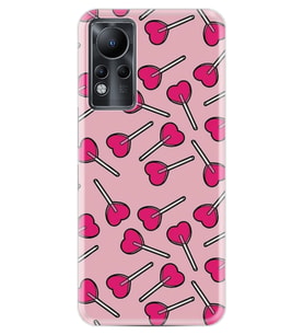 INFINIX Note 11 Pro Note 10 Hot 9 Play Kılıf Desemli Silikon Heart Lollipop 1414