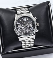 Spectrum Michael Kors Tarzı Gümüş Renk Metal Kordon Erkek Kol Saati