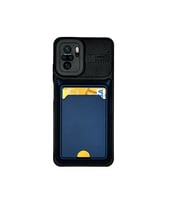 XİAOMİ REDMİ NOTE 10 KARTLIKLI SİLİKON KILIF LACİVERT