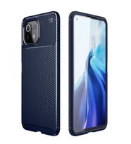 Pilelistore   Xiaomi Mİ 11 Lite Kılıf Auto Focus Karbon Kapak - Lacivert