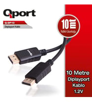 QPORT Q-DP10 10metre DP 1.2V KABLO
