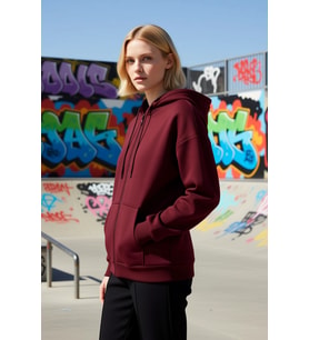 Kadın Kapüşonlu Düşük Kol Fermuarlı Sweatshirt Uzun Kollu Kalıp Fonksiyonel Dayanıklı Spor