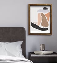 BK Gift Yatak Odası Konseptli Doğal Masif Ahşap Çerçeveli Tablo 45x65cm-118