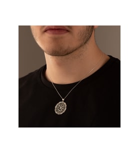 DKMN Gümüş 925 Ayar Viking Rune Sembol Kolye
