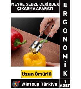 Premium Dayanıklı Uzun Ömürlü Mutfak Meyve Sebze Biber Kabak Elma Kiraz Çekirdek Çıkarma Aparatı