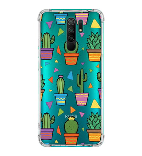 PrintiFy Xiaomi Redmi 9 Uyumlu Water Color 4 Baskılı Şeffaf Köşe Korumalı Antişok Kılıf
