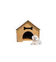 Küçük Çatılı Köpek Evi - Geri Dönüştürülebilir Malzeme Köpek Dostu