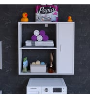 Modilayn URLA Çok Amaçlı Asma Dolap Makine Üstü Dolabı 90 x 85.5 x 32.5 cm Banyo Dolabı