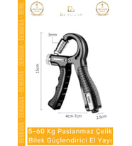 #ElYayı Sayaçlı Ayarlanabilir Profesyonel Direnç Fitness Egzersiz Aleti El Yayı 560 Kg Bilek Güçlend