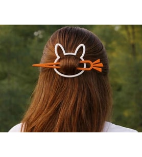 Tavşan Tokalı Saç Aksesuarı – 3D Baskı Sevimli Saç Tokası (Cute Bunny Hair Clip)