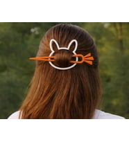 Tavşan Tokalı Saç Aksesuarı – 3D Baskı Sevimli Saç Tokası (Cute Bunny Hair Clip)