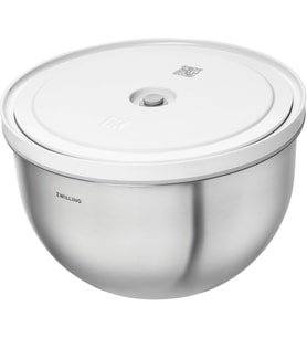 Fresh & Save Bowls Vakumlu Saklama Kabı, L, 24 Santimetre, Paslanmaz Çelik, Metalik Gri