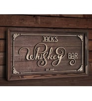 BK Gift Özel Yapım İsimli Kabartma Figür Temalı Meşe Ağacı Ahşap Bar Tablosu, Ev Dekorasyonu, Duvar Dekoru, Bar Tablo-8
