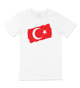 Dikdörtgen Türk Bayraklı Tişört