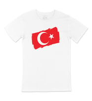 Dikdörtgen Türk Bayraklı Tişört