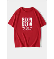 Unisex Beyim Ne Derse O Olur Baskılı T-shirt (Kırmızı)