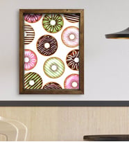 BK Gift Cafe & Bar & Restaurant Konseptli Doğal Masif Ahşap Çerçeveli Tablo 45x65cm-23