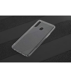 Galaxy A20S Kılıf Şeffaf İnce ve Esnek Süper Silikon Kılıf (Renksiz)