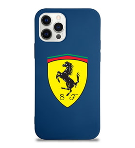 Apple iPhone 12 Pro  Lansman Kılıf Ferrari Tasarımlı Altı Kapalı İçi Kadife Kaplı  Kapak (Şeffaf)