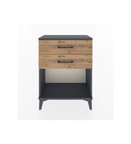 Arges Komodin 2 Çekmeceli 60x30x80 Antrasit-Çam